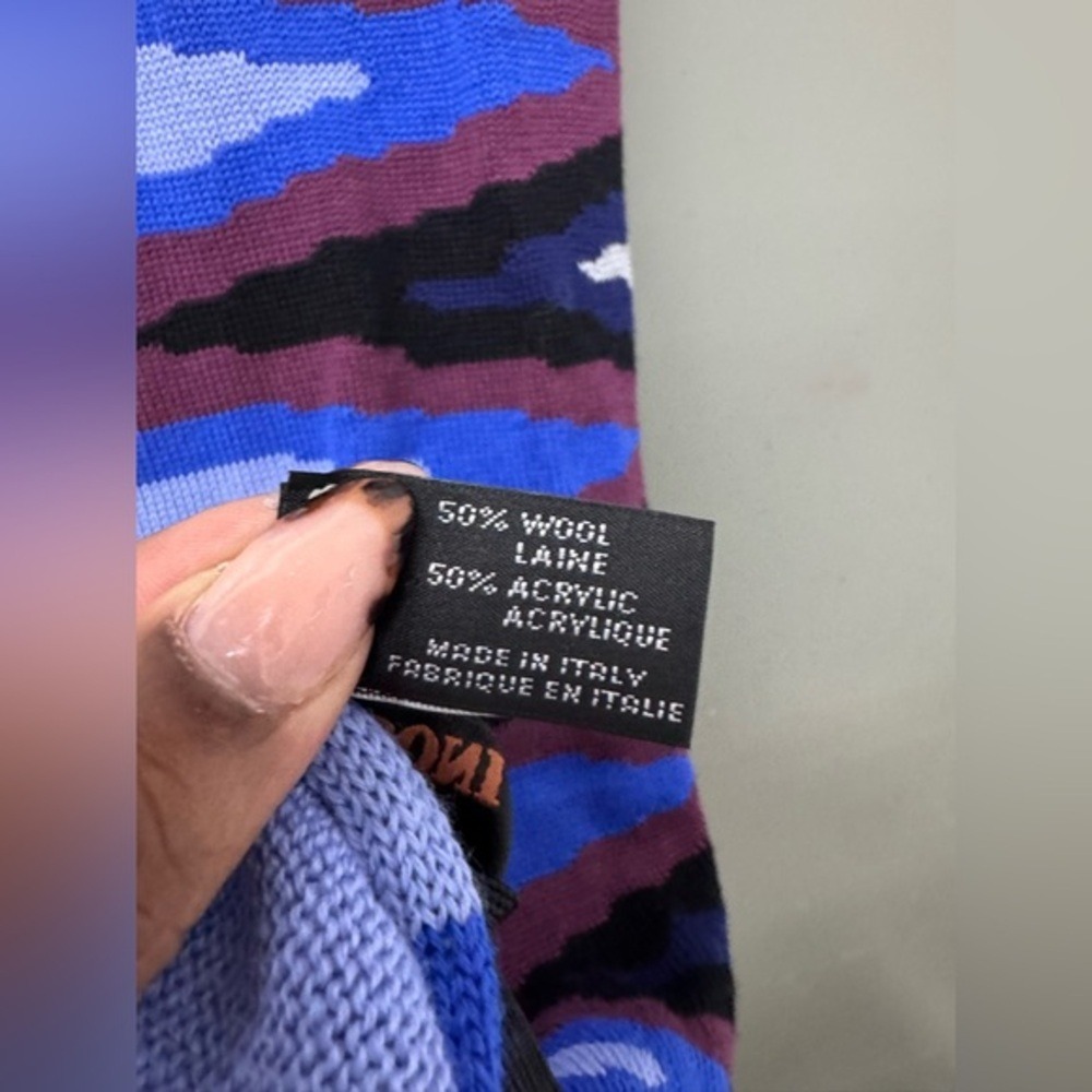 Missoni Multicolor Knit Blue Scarf wolol and acrylic - Picture 4 of 5